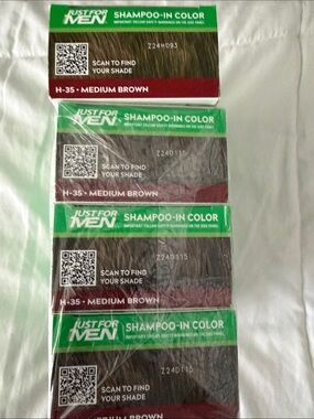 H-35 Medium Brown Shampoo-In Color for Men
